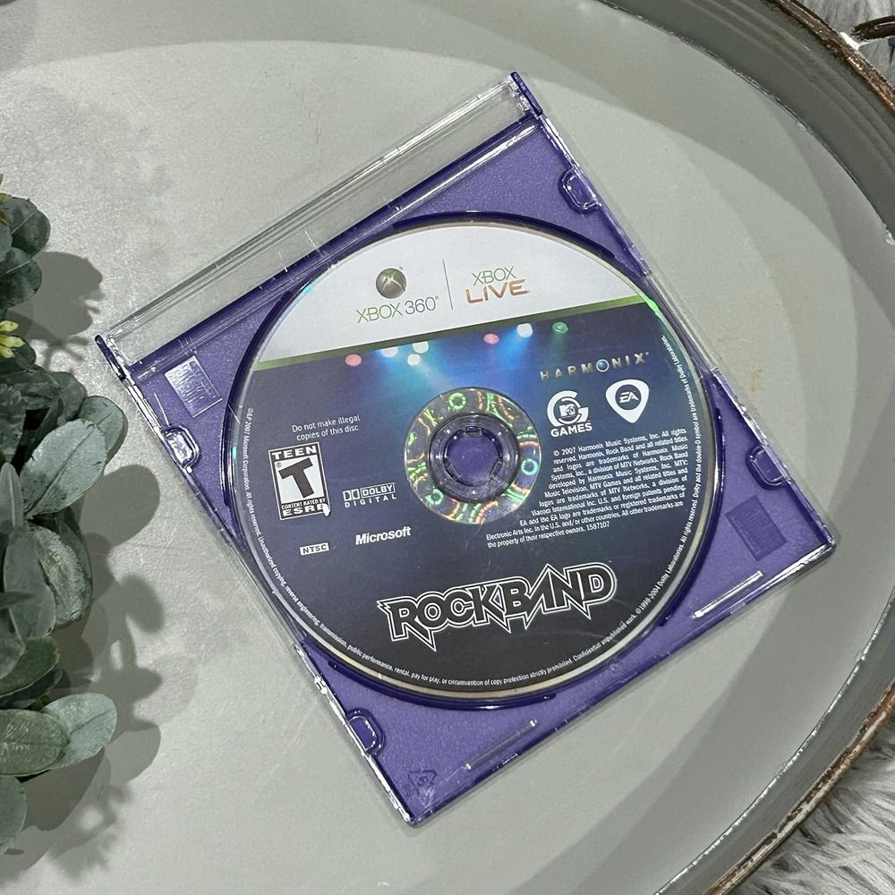 Rock Band Microsoft Xbox 360 Video Game DISC ONLY Music Rhythm Concert Guitar